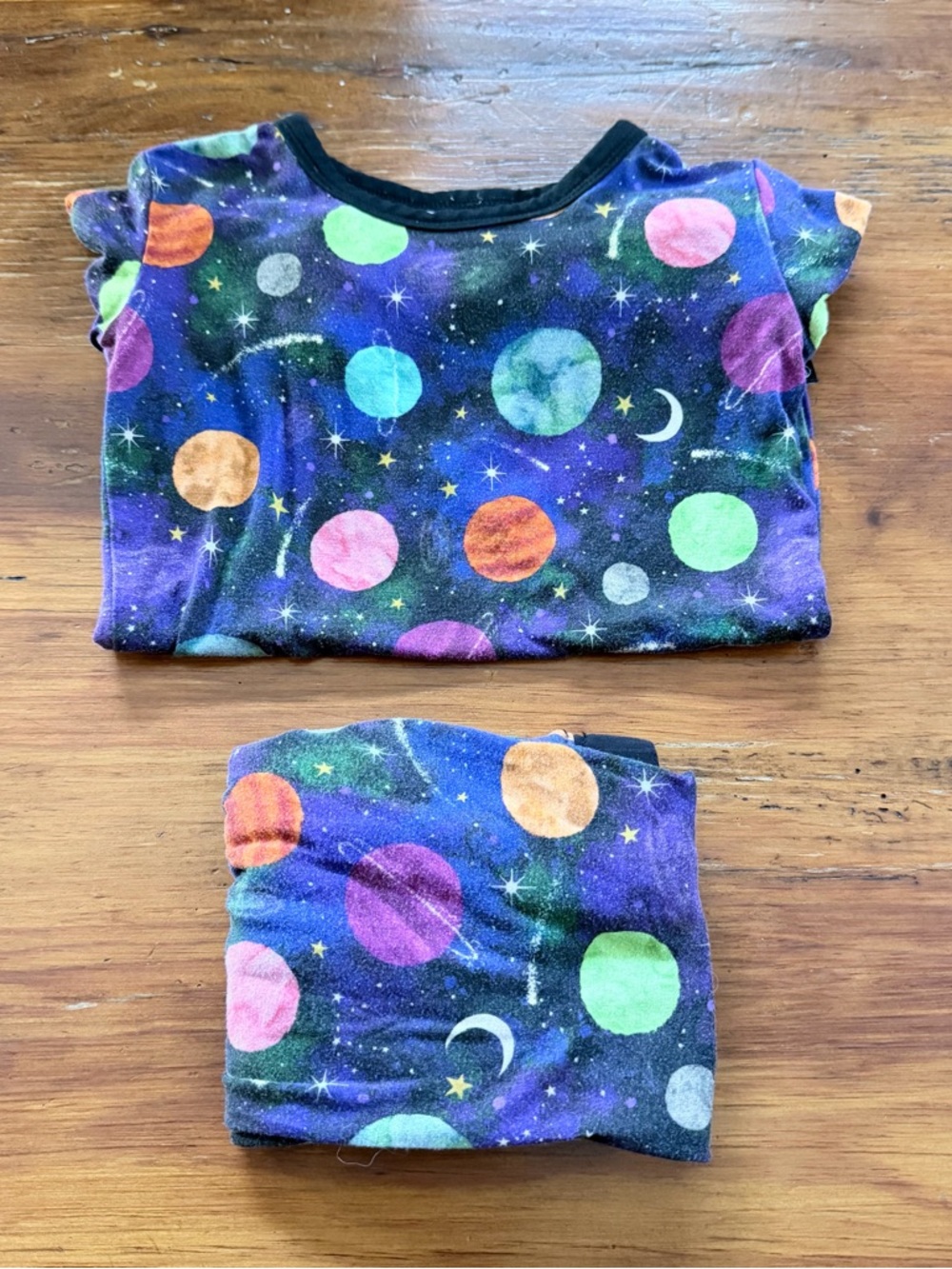2T Cosmic Chaos sleepy sloth bamboo pajamas